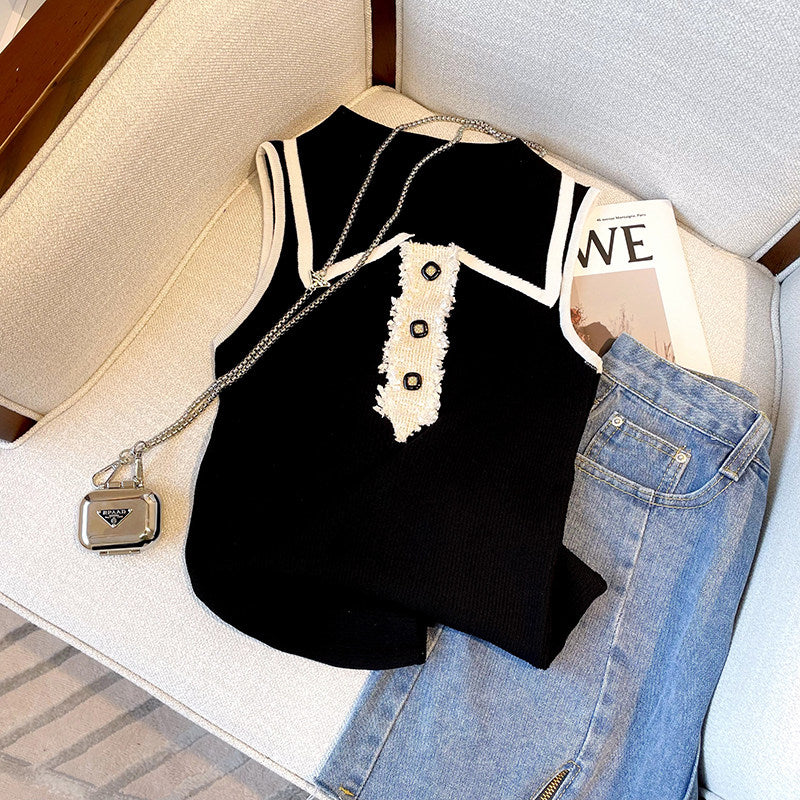 Hearth Colour-Block Knit Vest