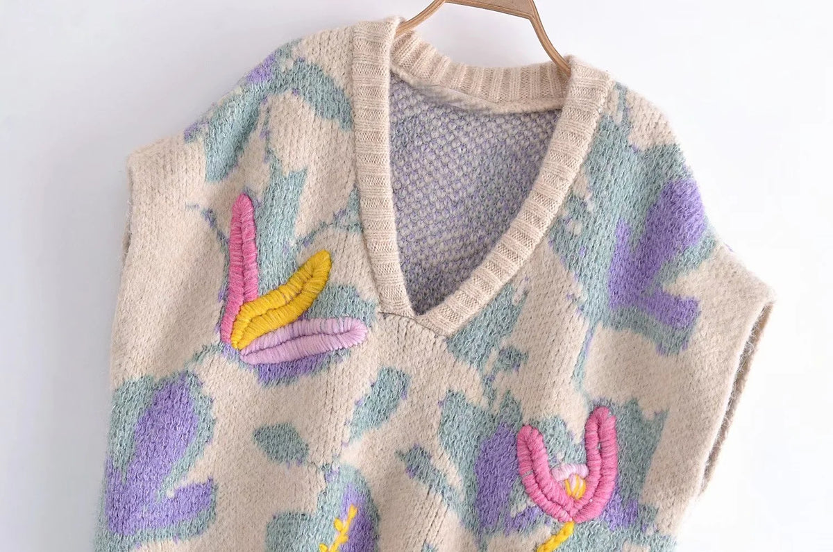Hearth Relaxed V-Neck Knit Vest