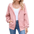 Hearth Waffle Hooded Zip-Up Cardigan