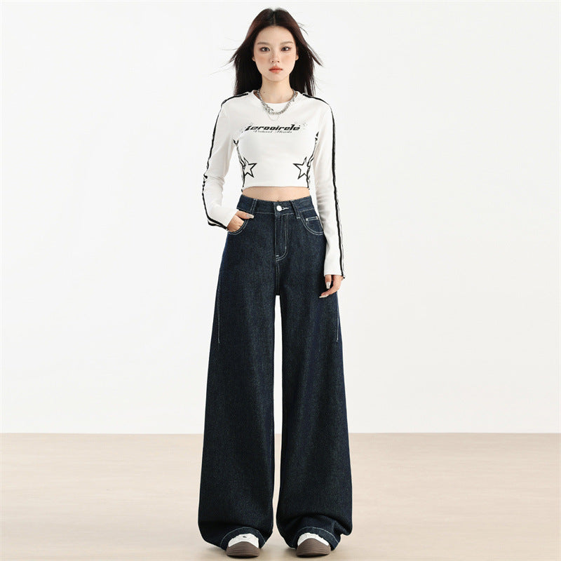 Indigo Isla Wide-Leg Jeans