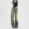 Indigo Washed Vintage Straight Jeans