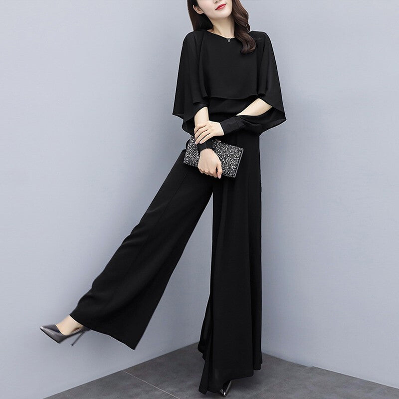 Flow Quill Wide-Leg Trousers