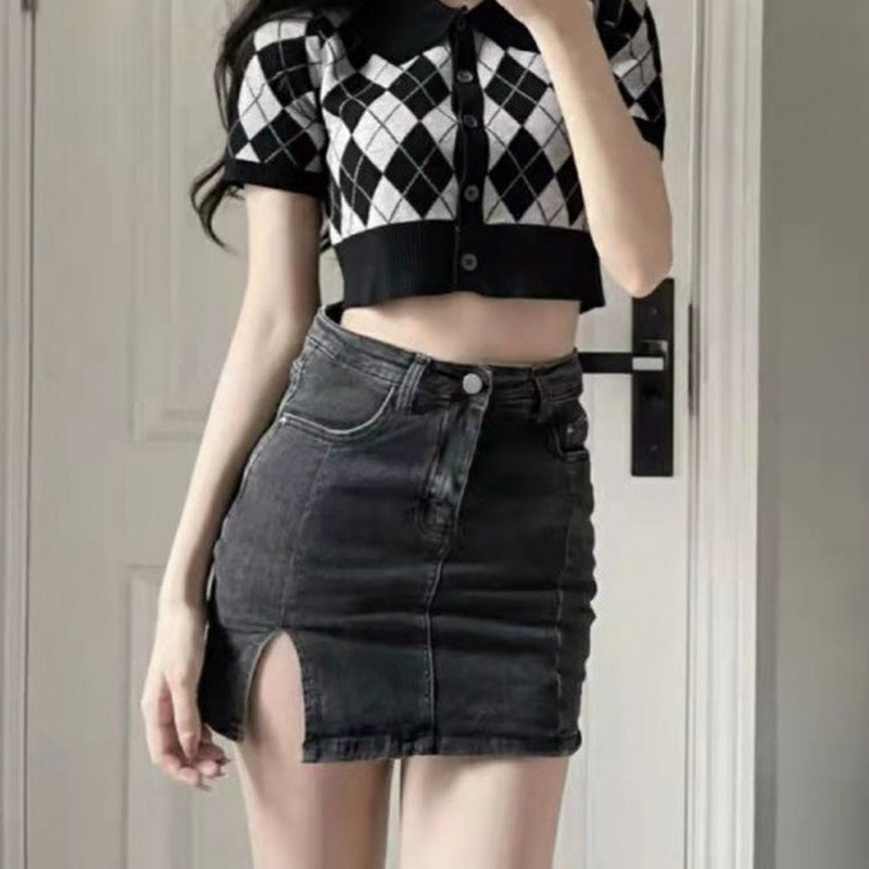 Sway Garnet Denim Skirt