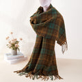 Ember Plaid Thick Scarf
