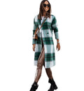 Lumen Mid-Length Plaid Printed Wool Coat