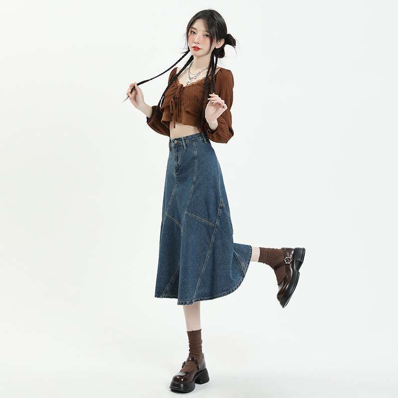 Sway Denim High-Waist Skirt