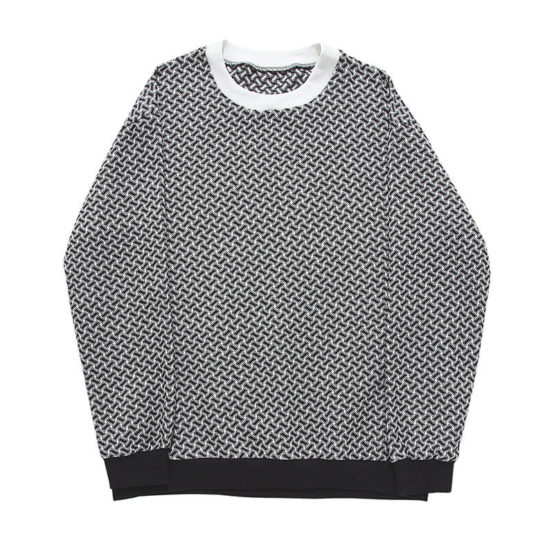 District Men's Crew-Neck Colour-Block Sweatshirt