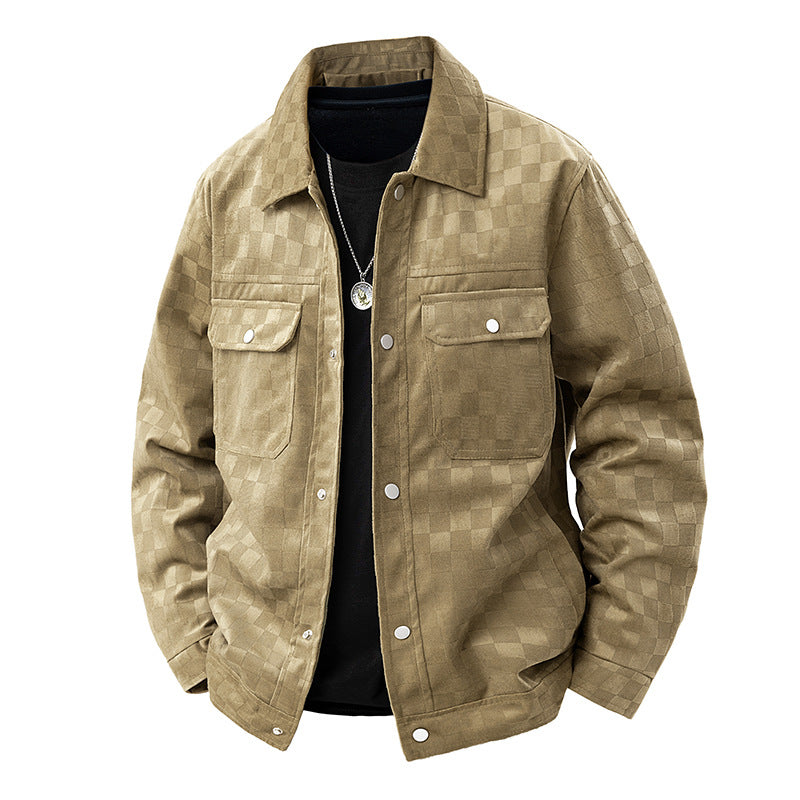 District Men's Lapel Retro Jacket