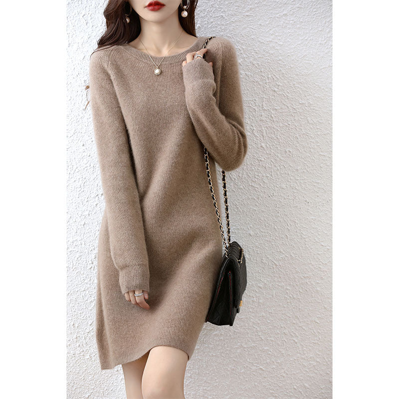 Nova Ribbed-Trim Knit Midi Dress, view 2