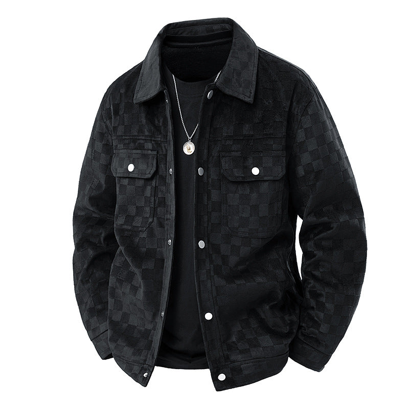 District Men's Lapel Retro Jacket