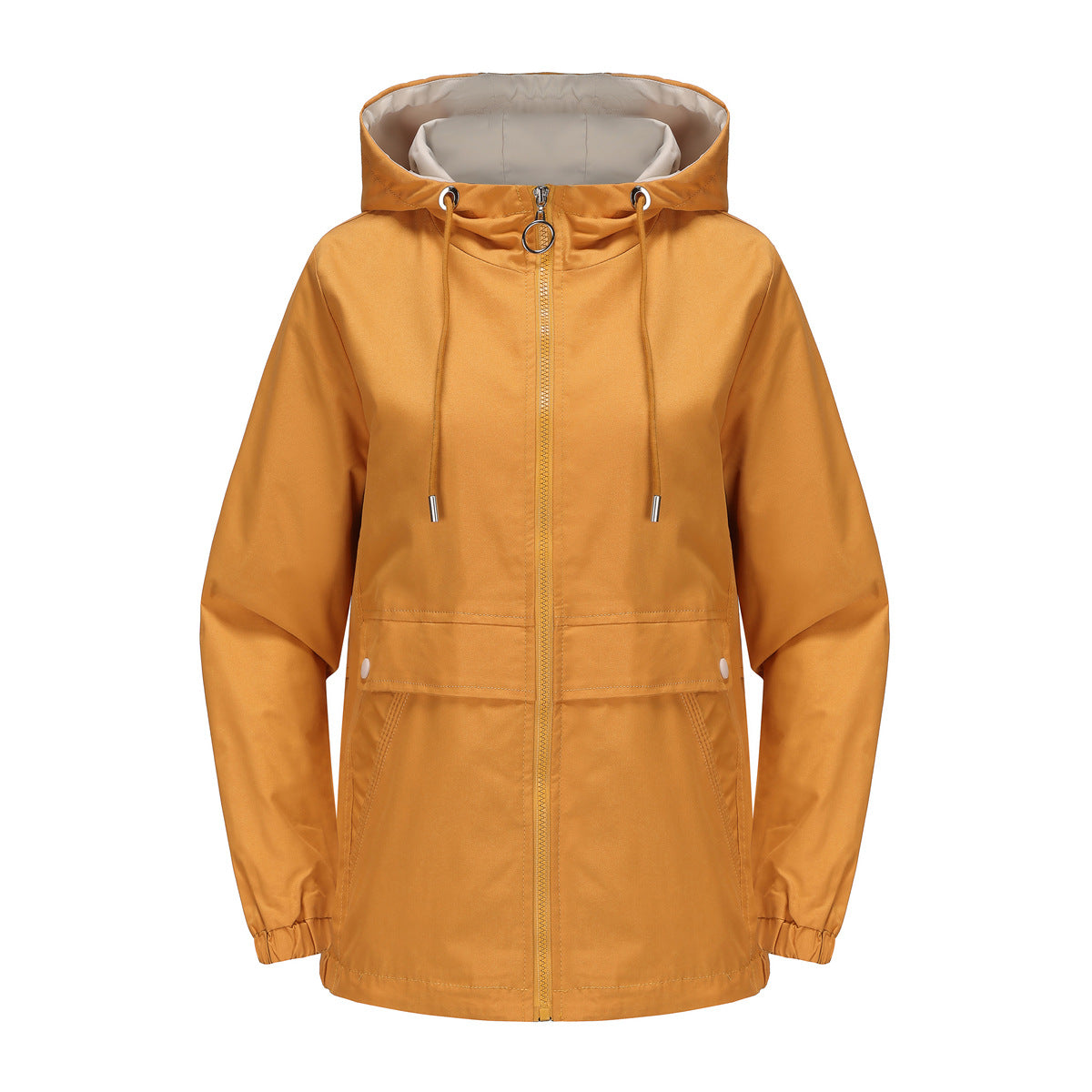 Lumen Hooded Solid Trench Coat