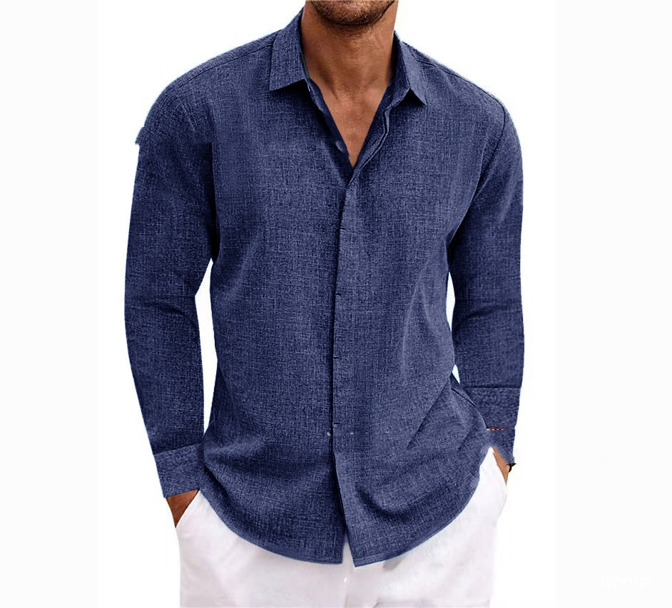 Archive Men's Linen Cotton Long-Sleeve T-Shirt
