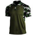 Metro Men's Short-Sleeve Zip Lapel Polo Shirt