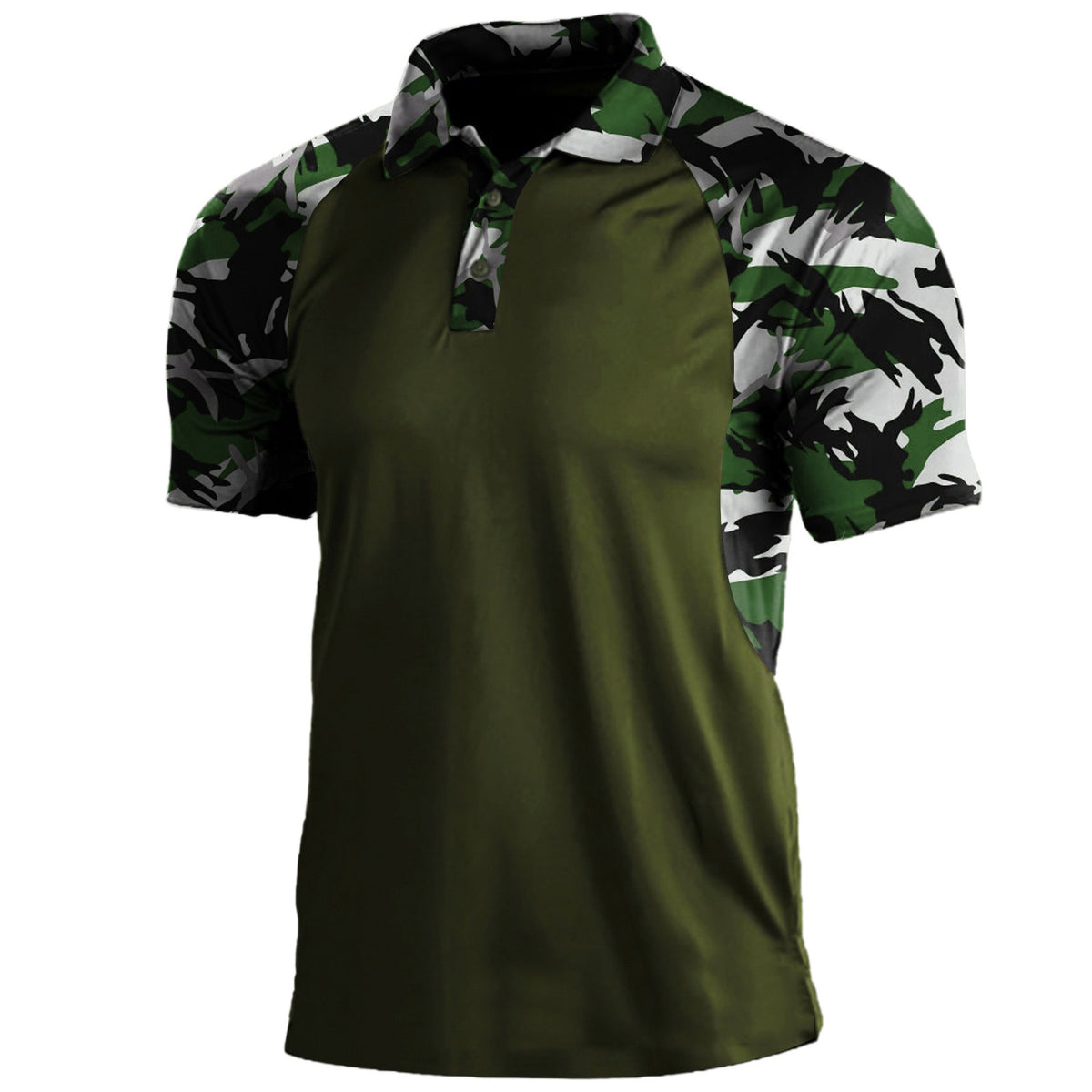 Metro Men's Short-Sleeve Zip Lapel Polo Shirt