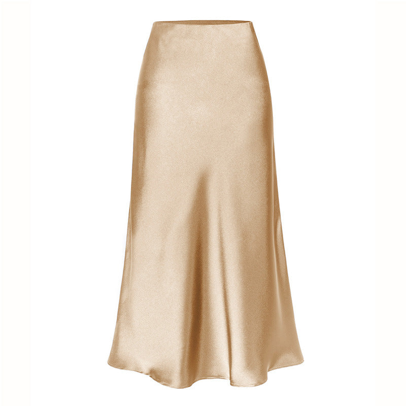 Sway Satin Silky Acetate Midi Skirt
