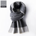 Ember Men's Wool Plaid Scarf