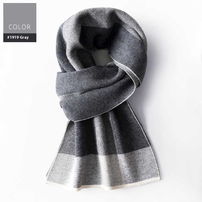 Ember Men's Wool Plaid Scarf