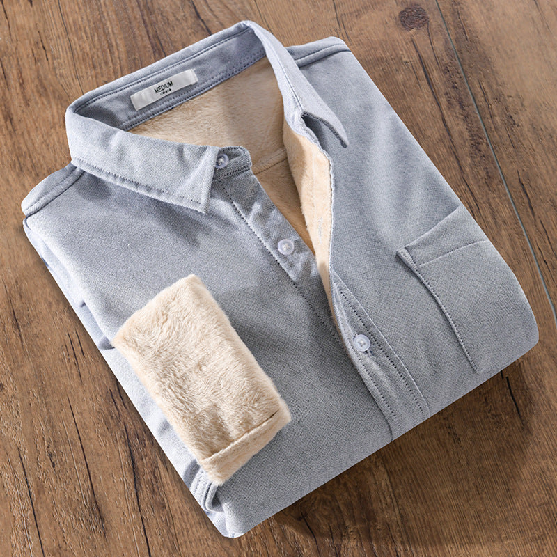 Metro Men's Fleece-Lined Long-Sleeve Shirt