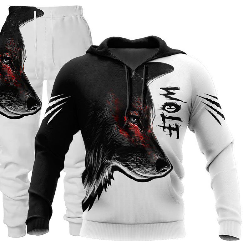 District Men's Hooded Printed 3D-Print Tracksuit