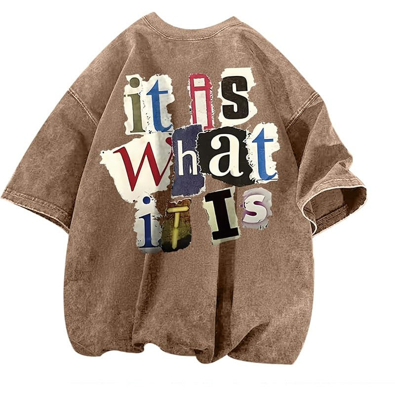 Archive Men's Oversized Letter-Print Printed T-Shirt
