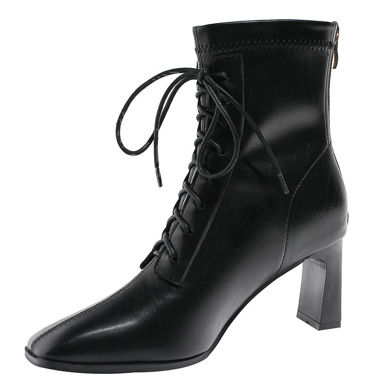 Stride Faux-Leather Leather Ankle Boots
