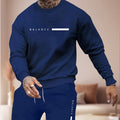 District Men's Long Crew-Neck Printed Co-ord Set