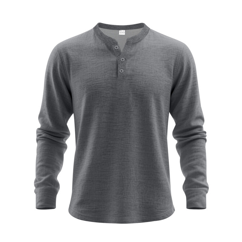 Metro Men's Relaxed Long-Sleeve Henley Shirt