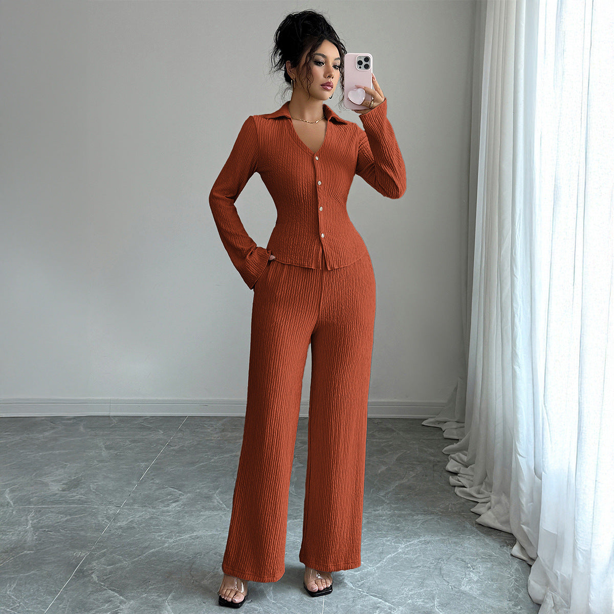Aurelia Wide-Leg Button Co-ord Set