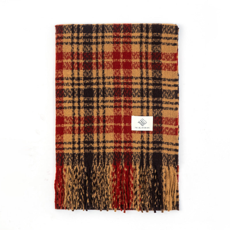 Ember Knit Plaid Scarf