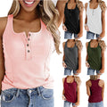 Aurelia Button Solid Tank Top