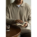 Metro Men's Long-Sleeve V-Neck Polo Shirt