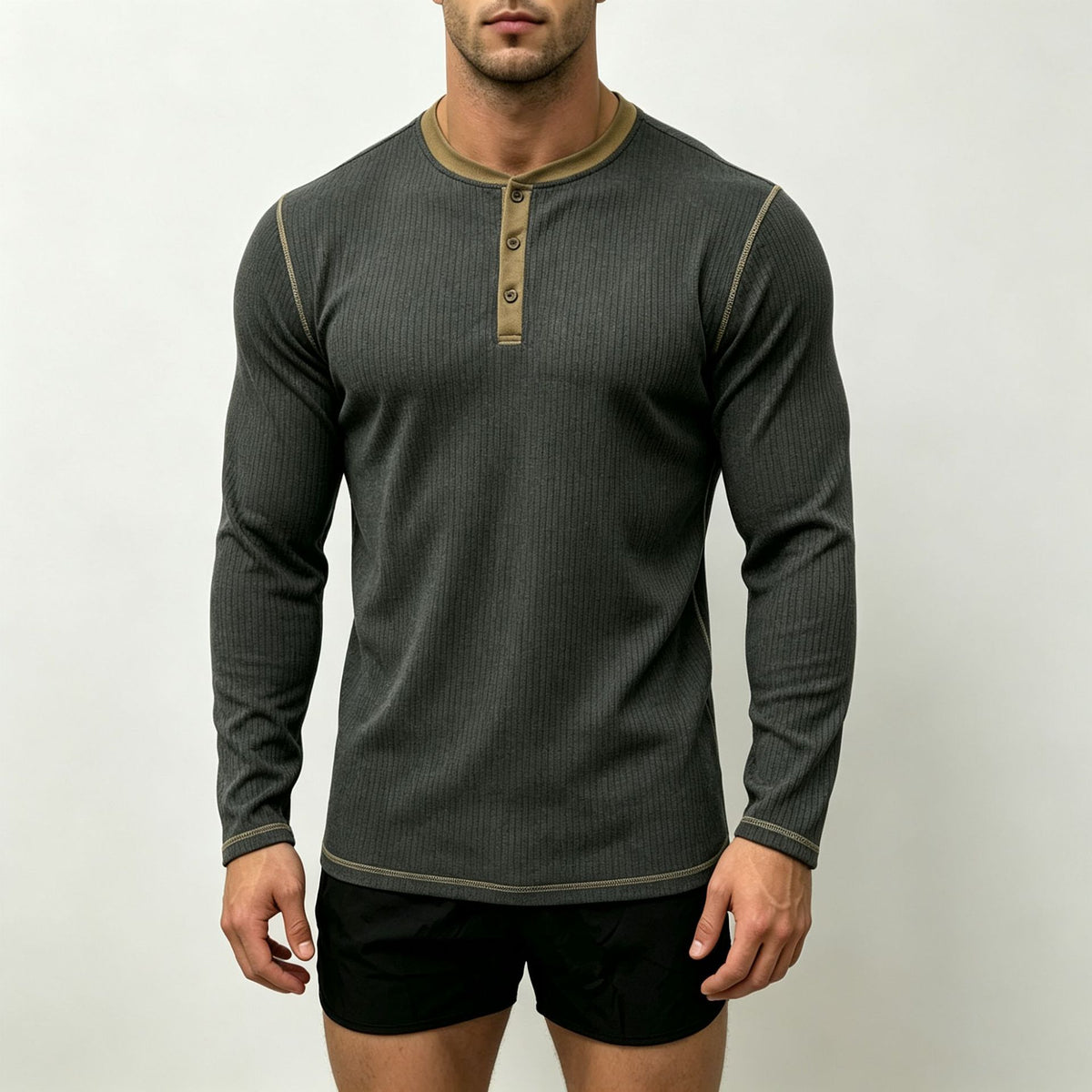 Metro Calder Men's Long-Sleeve Henley Shirt