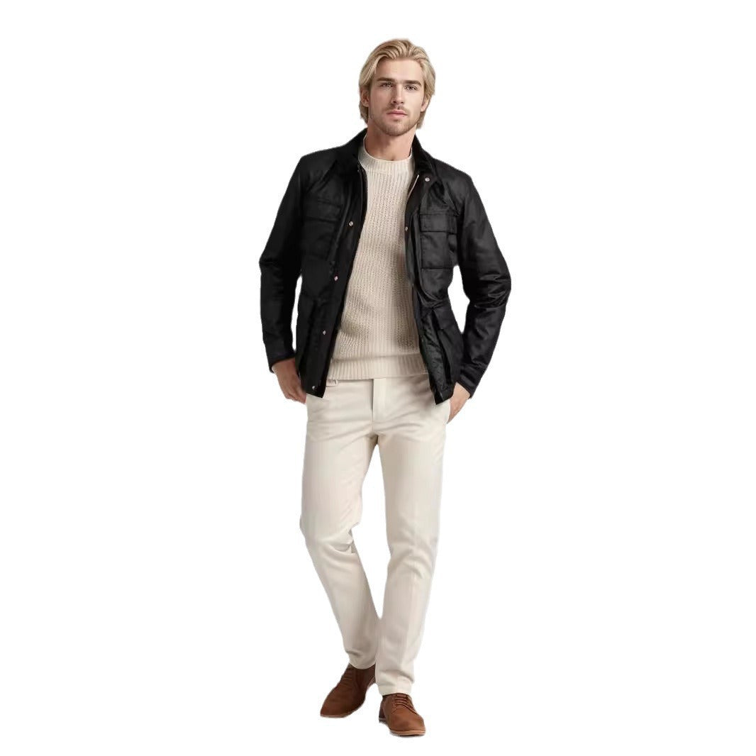 District Men's Zip Solid Jacket