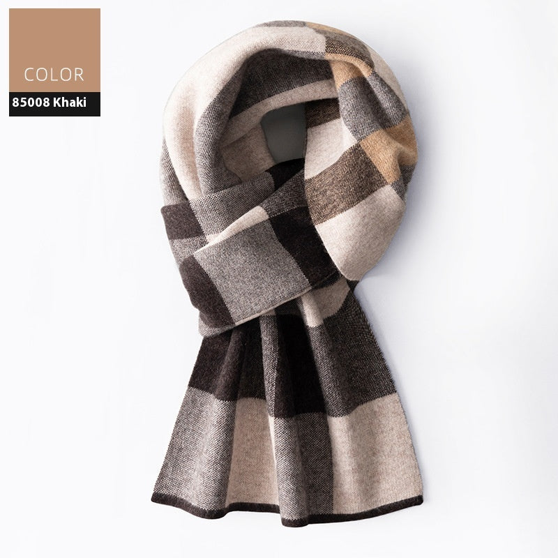 Ember Men's Wool Plaid Scarf