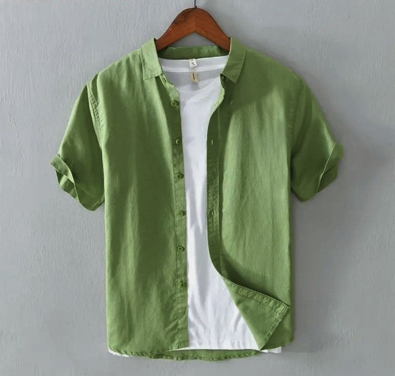 Metro Arden Men's Short-Sleeve Linen Shirt