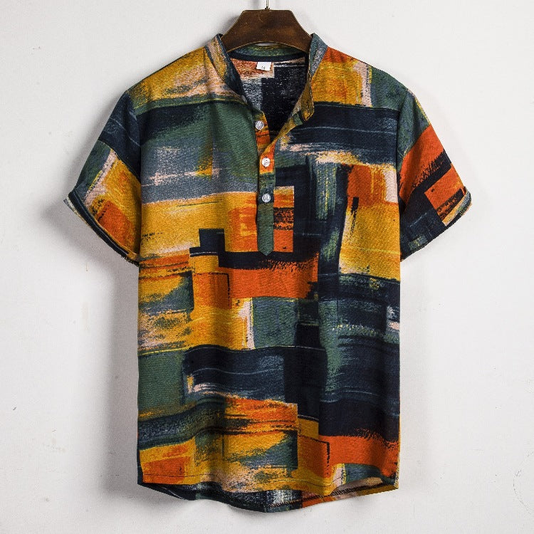 Metro Bexley Men's Short-Sleeve Linen Shirt