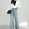 Indigo Elan Wide-Leg Jeans
