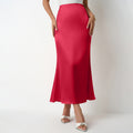Sway Satin Slim Midi Skirt