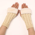 Ember Wool Cable-Knit Knit Arm Warmers