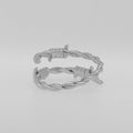 Lune Garnet Stainless Steel Ring