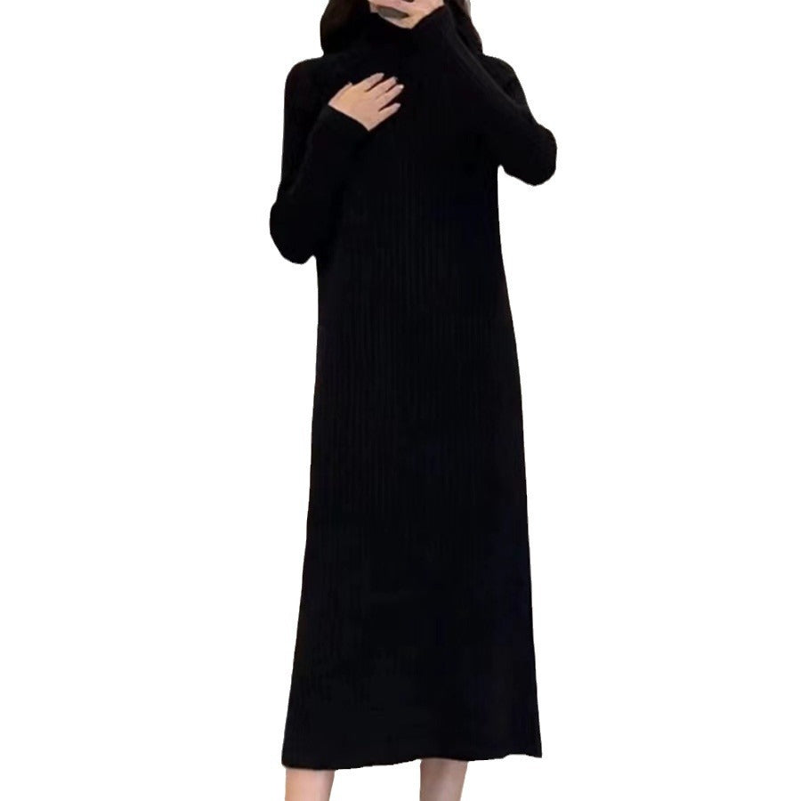 Nova Mock-Neck Knit Midi Dress