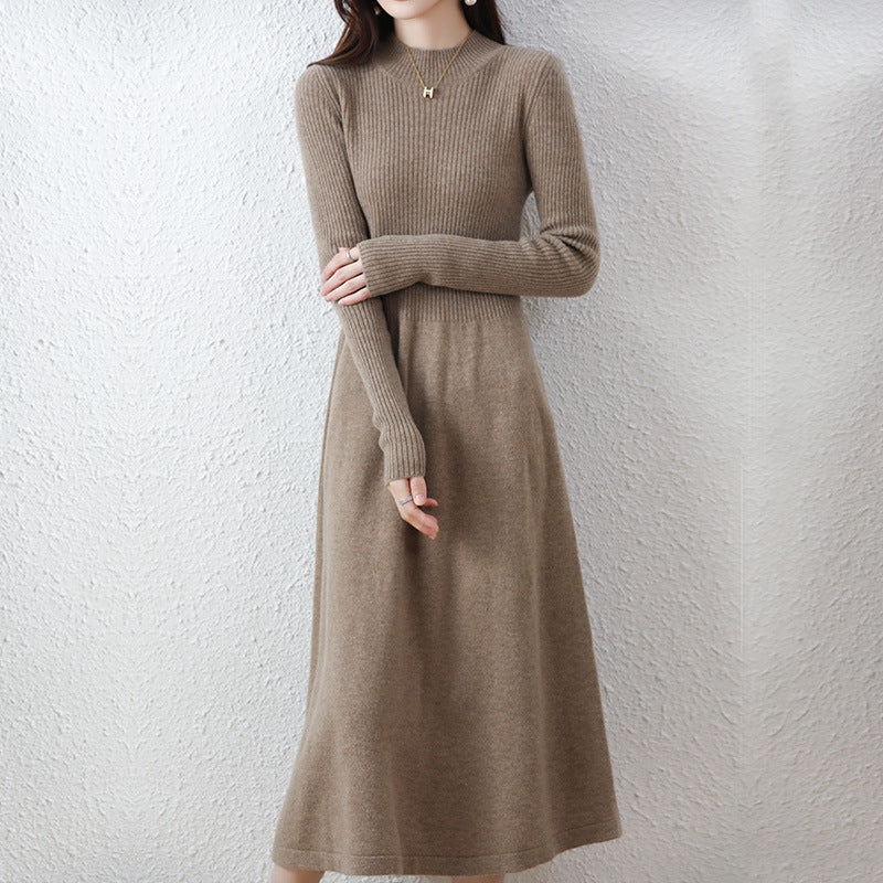 Nova Cinched-Waist Knit Midi Dress