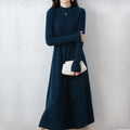 Nova Cinched-Waist Knit Midi Dress, view 2
