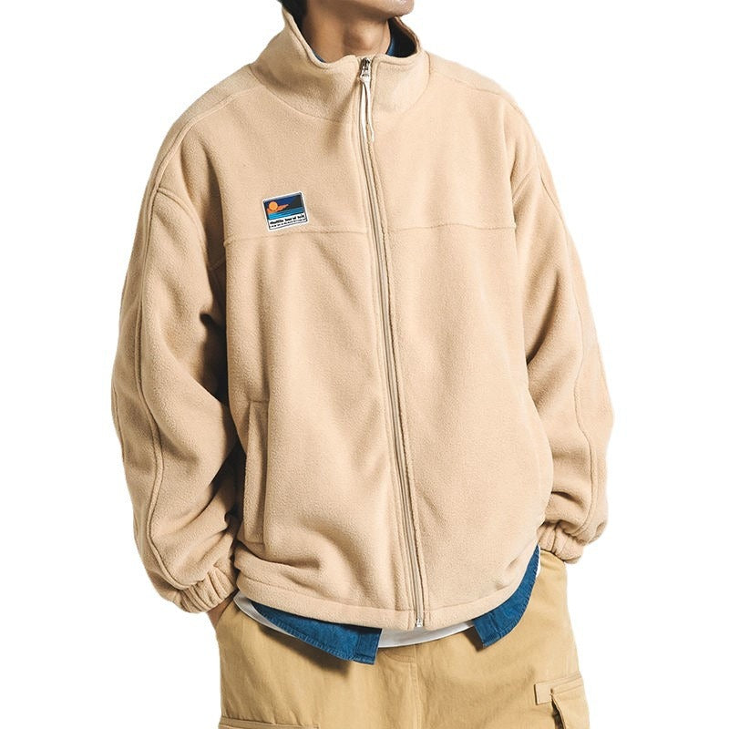 District Men's Stand-Collar Fleece Jacket