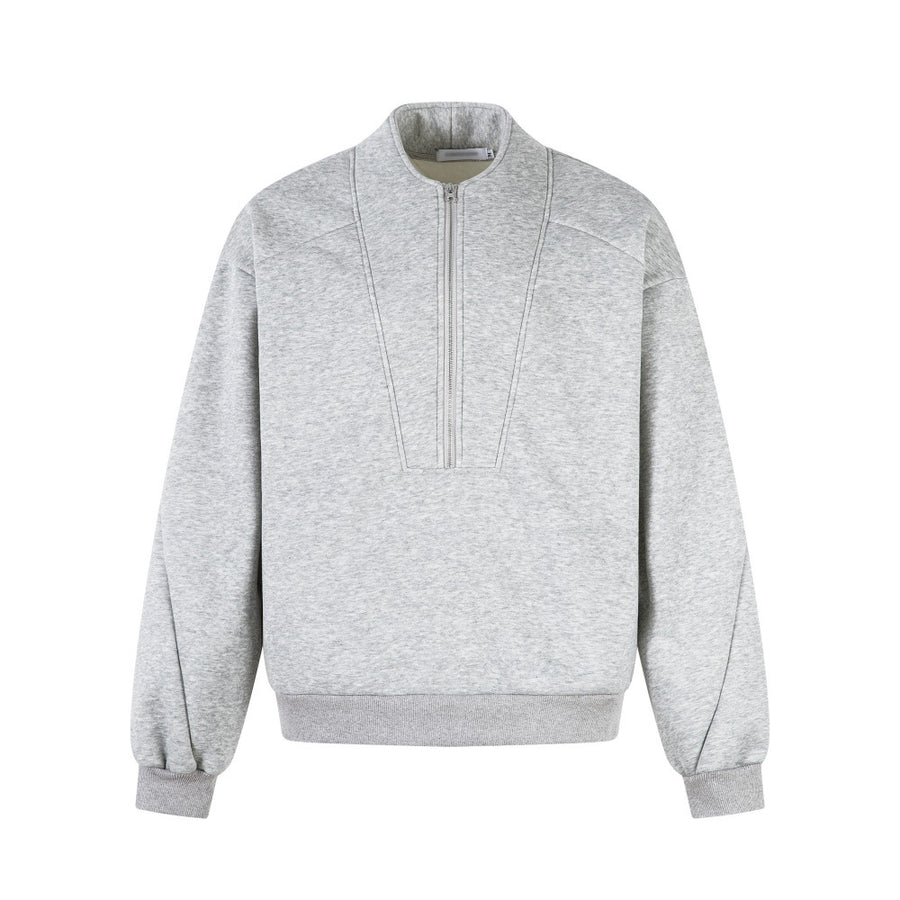 Atlas Men's Fleece-Lined Half-Zip Pullover in Grey