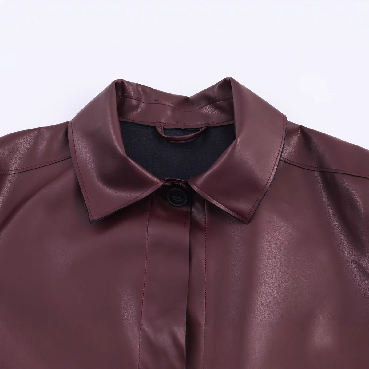 Halo Faux-Leather Short Jacket, view 3