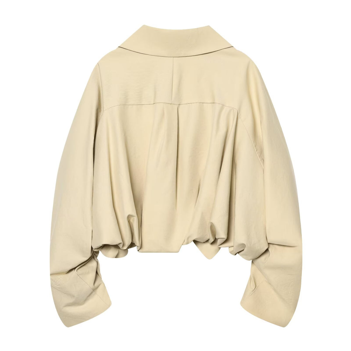 Lumen Pleated Short Trench Jacket, view 2