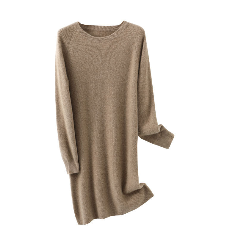 Nova Ribbed-Trim Knit Midi Dress