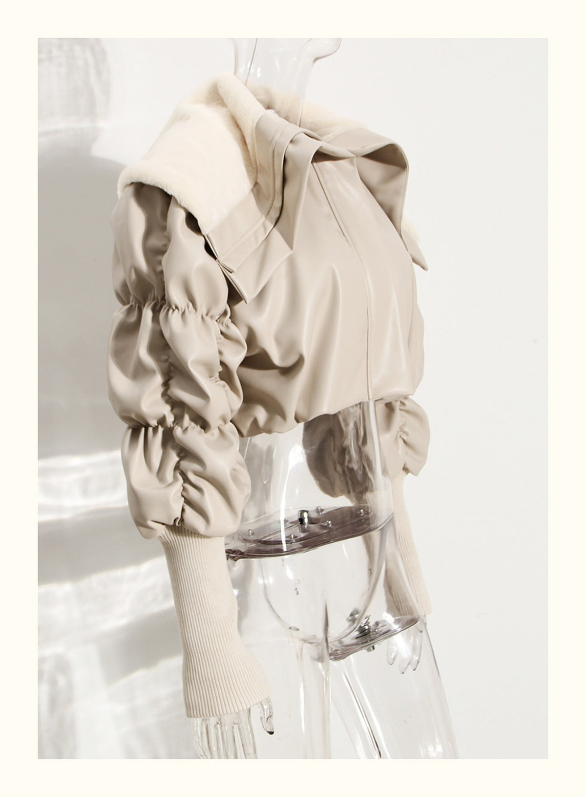 Halo Faux-Leather Leather Coat