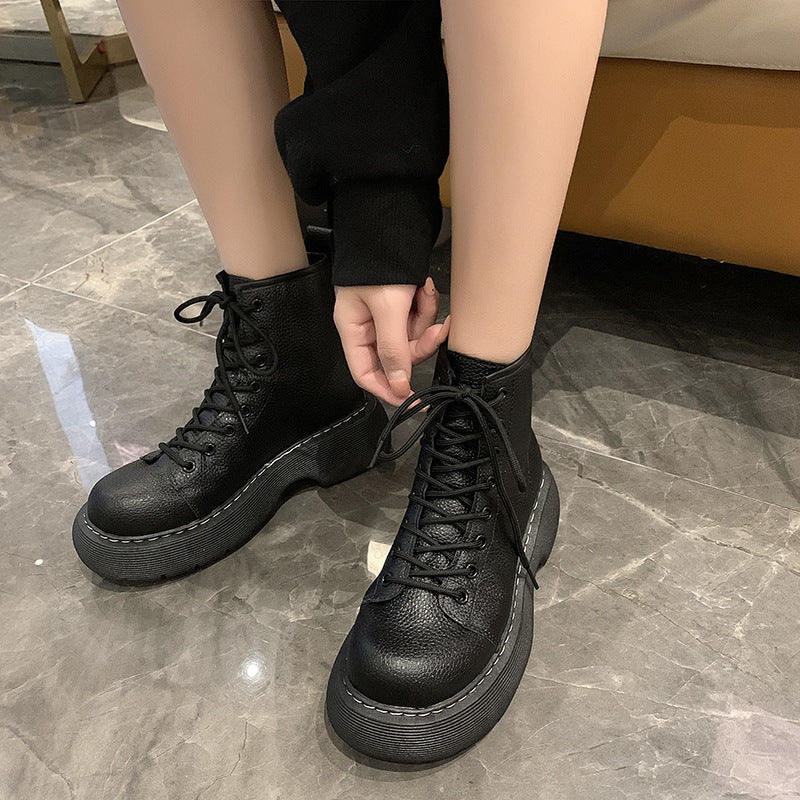 Stride Lace Lace-Up Ankle Boots